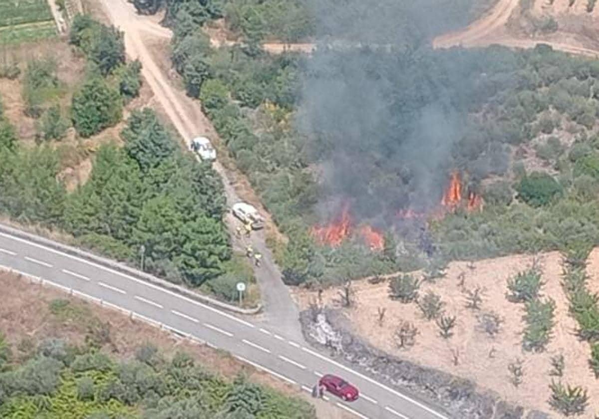 Panóramica del incendio del Garcibuey.