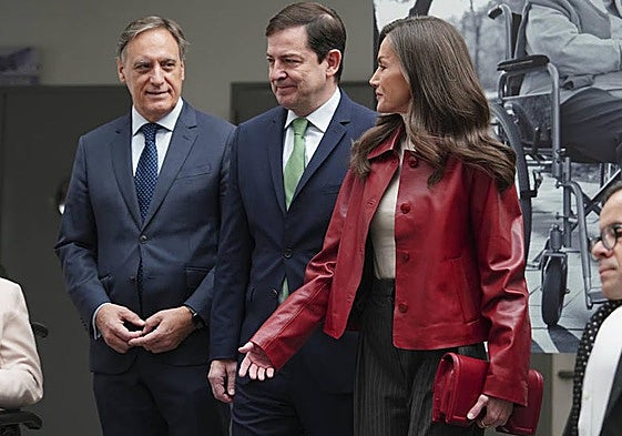 La reina Letizia, durante su visita a Salamanca.
