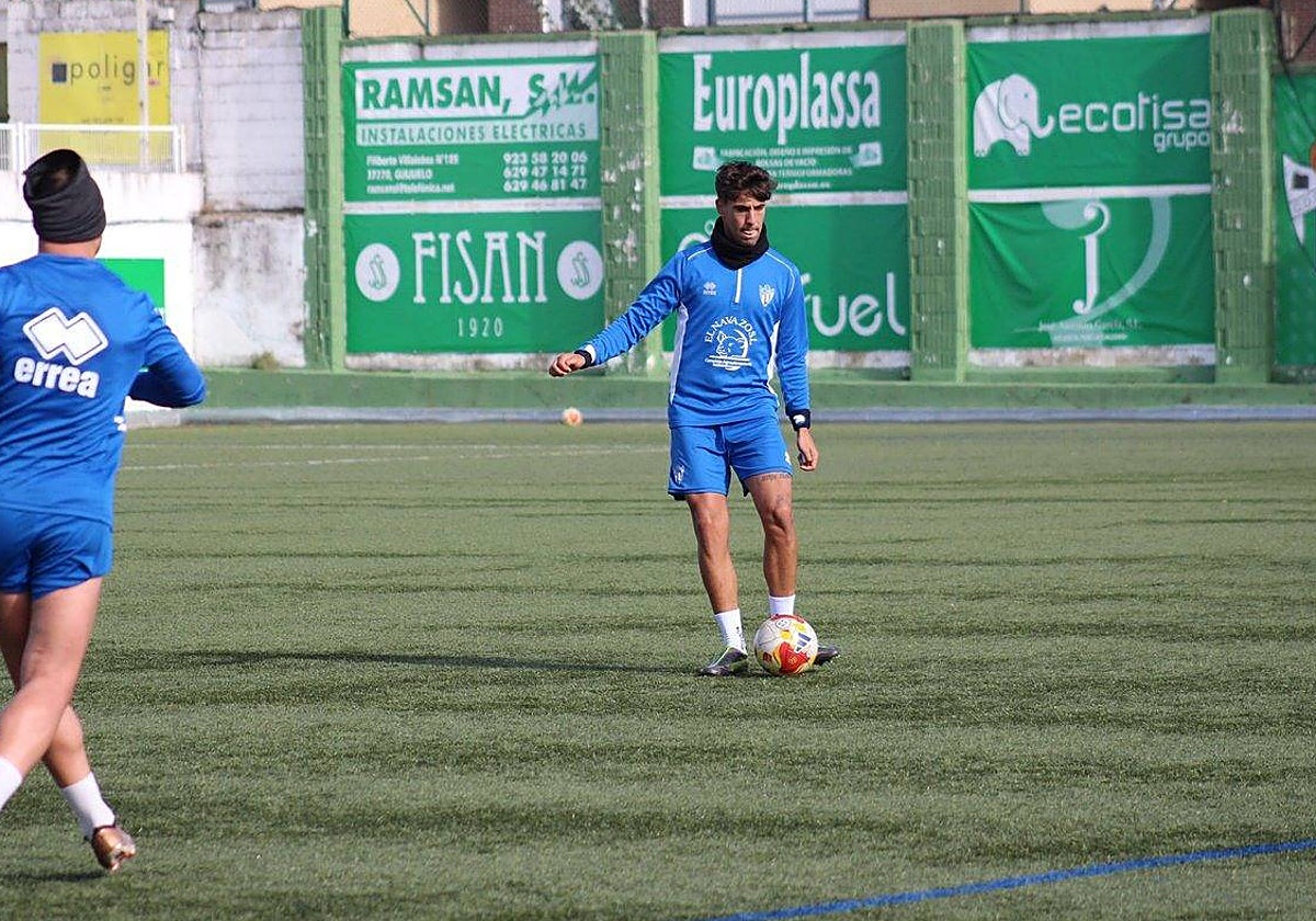 Aleix Ruiz, del Guijuelo, en una sesión de la presente semana.