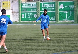 Aleix Ruiz, del Guijuelo, en una sesión de la presente semana.