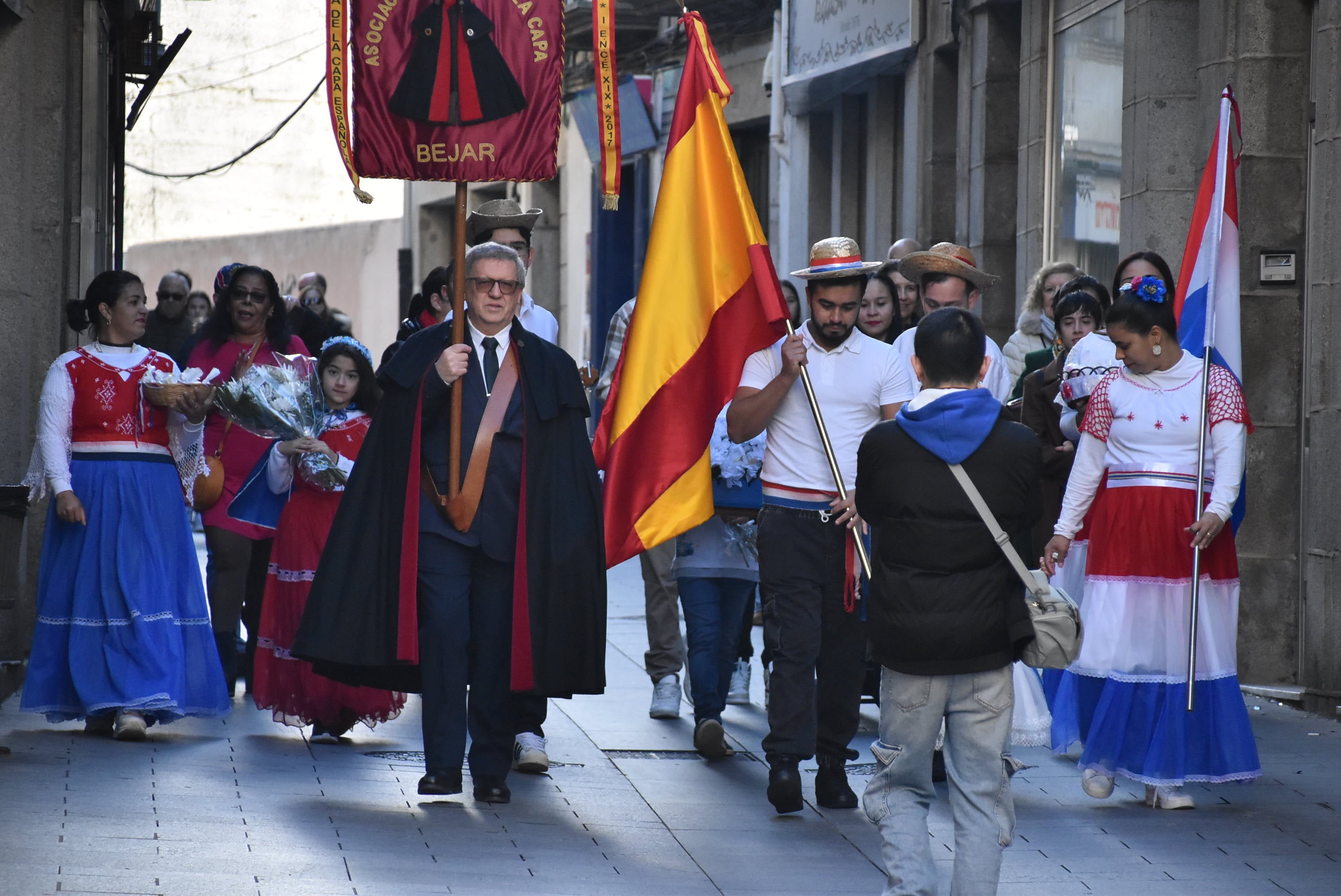 Procesión con la Virgen de Caacupé en Béjar