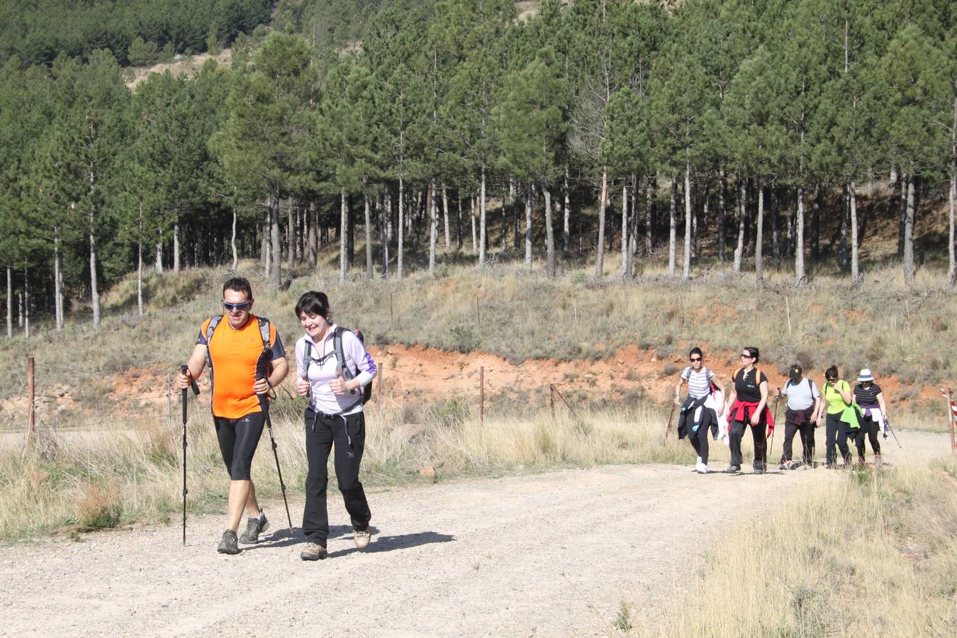 Arnedanos y visitantes participan en la marcha a Isasa