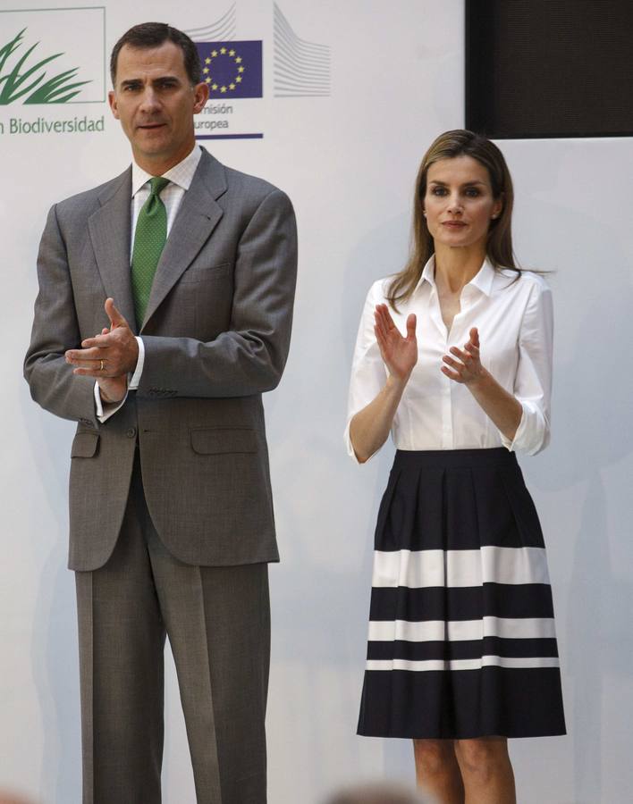 Los Príncipes de Asturias presiden el acto de entrega de los Premios Europeos de Medio Ambiente a la Empresa.