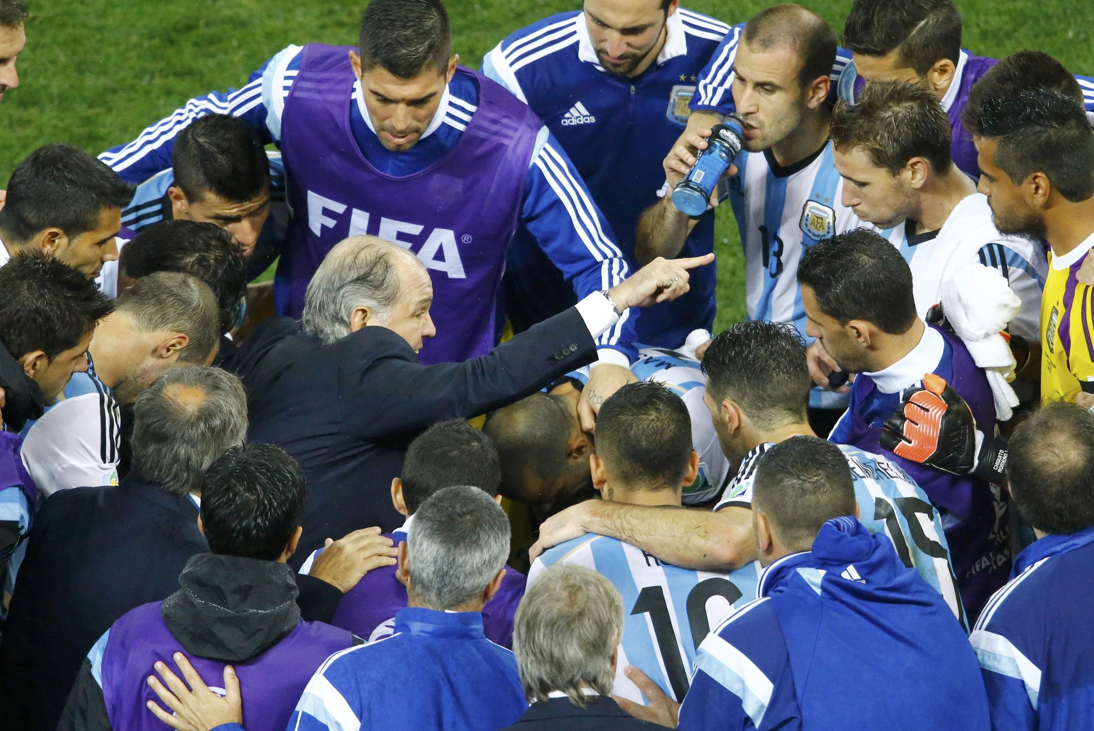 Argentina prepara la tanda de penalti.