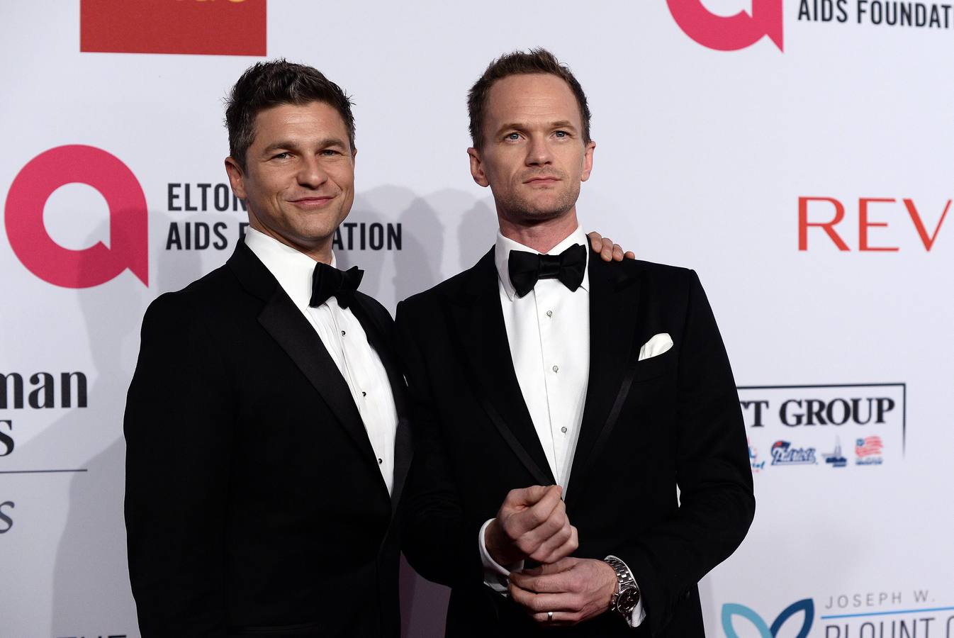 David Burtka y Neil Patrick Harris, a su llegada a la gala.