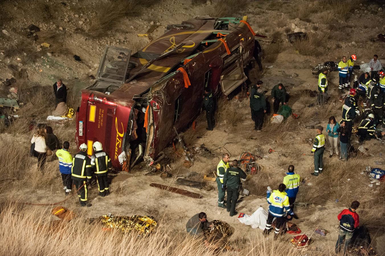 Trágico accidente de autobús en Cieza