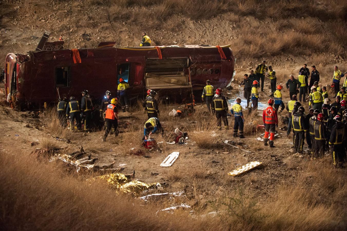 Trágico accidente de autobús en Cieza