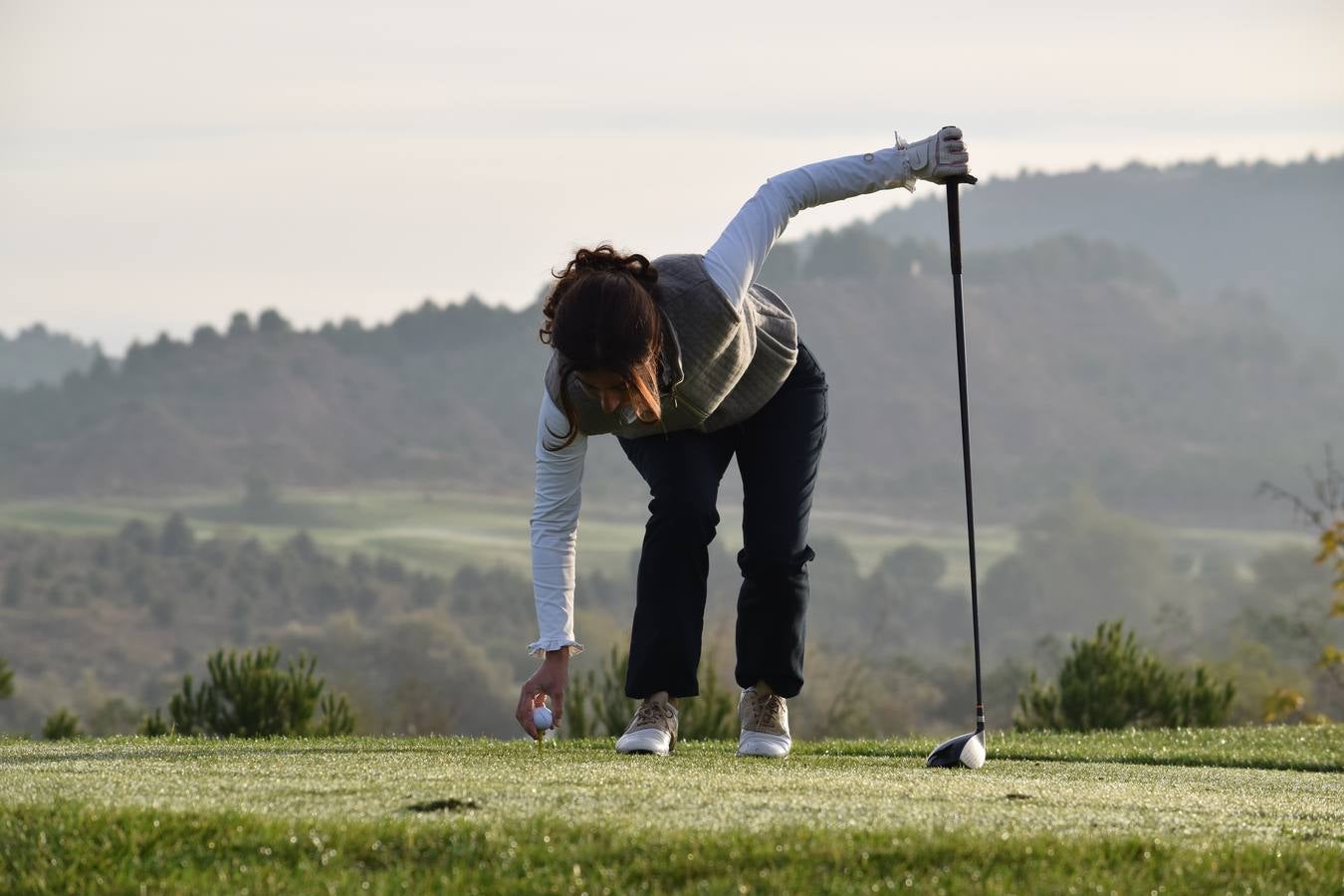 Jugadores en la final de la Liga de Golf y Vino