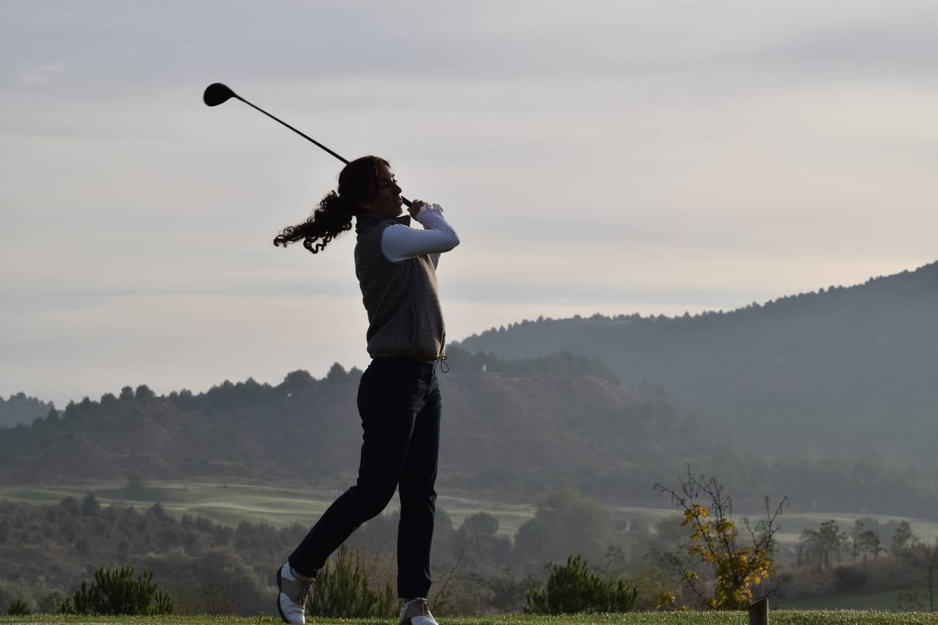 Jugadores en la final de la Liga de Golf y Vino