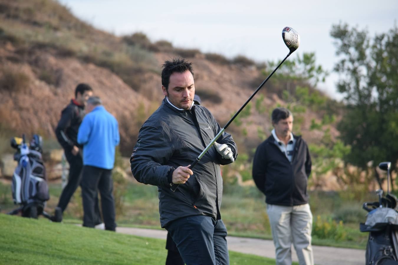 Jugadores en la final de la Liga de Golf y Vino