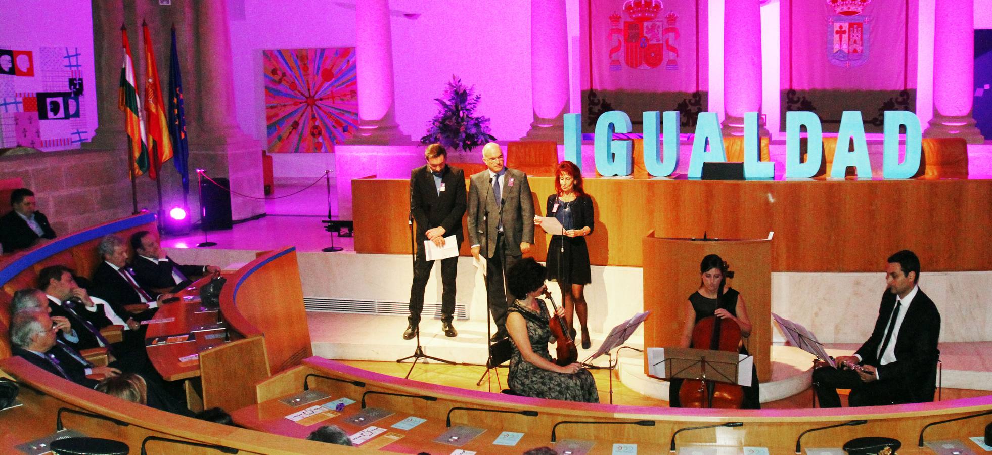 Acto institucional contra la violencia de género en el Parlamento riojano