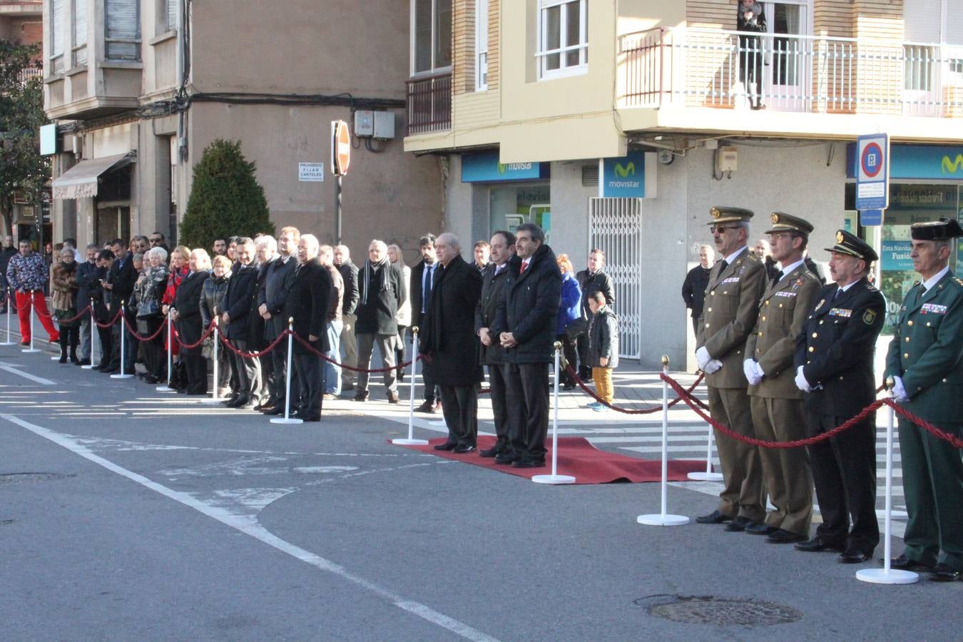 Homenaje a la bandera en Arnedo