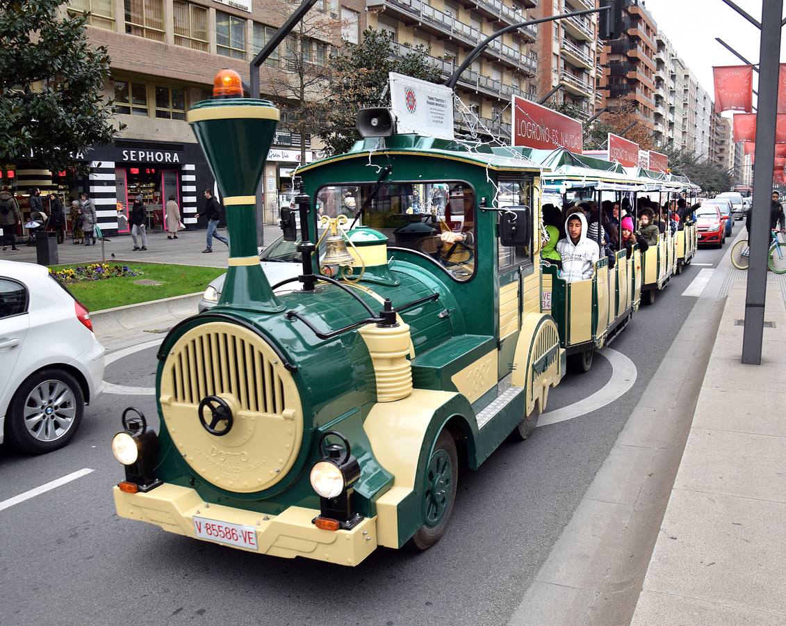 A todo tren por las calles de Logroño en Navidad