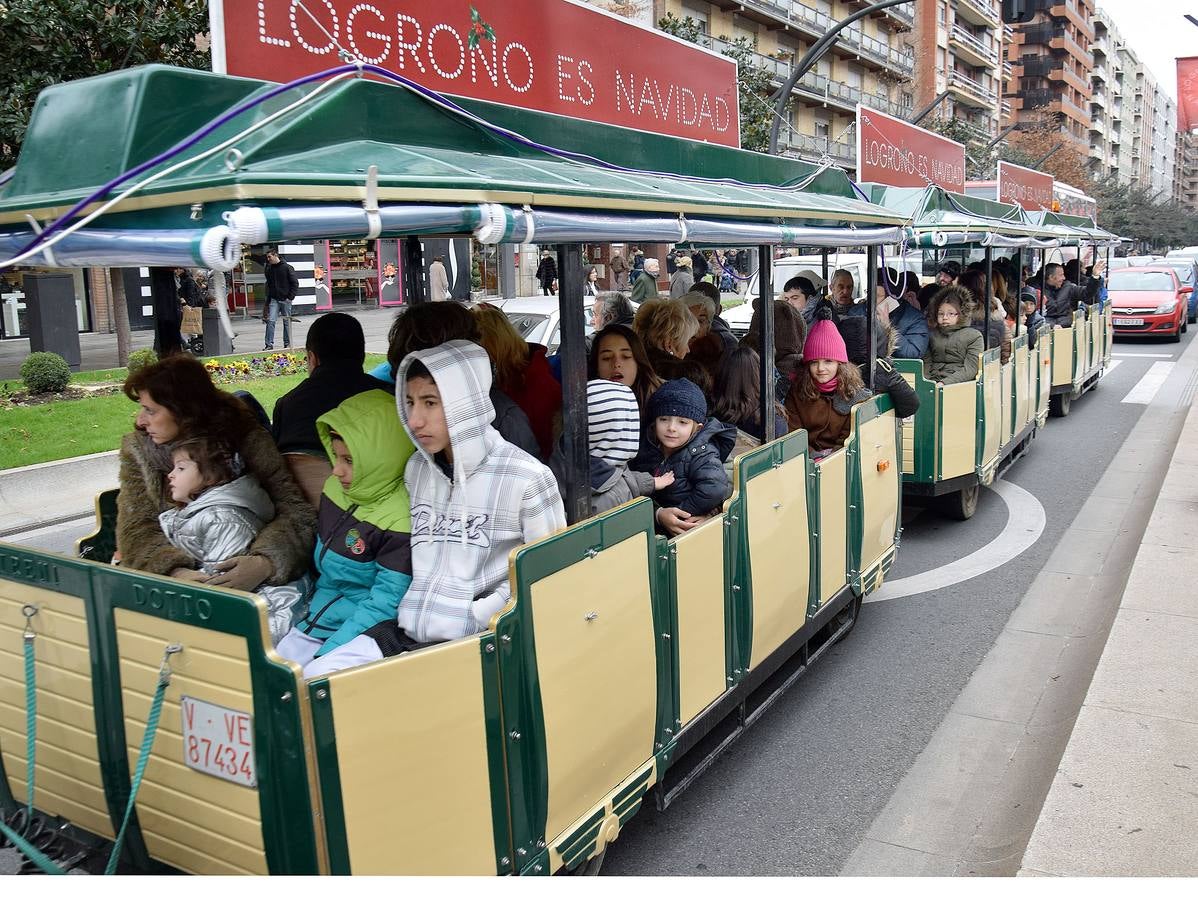 A todo tren por las calles de Logroño en Navidad