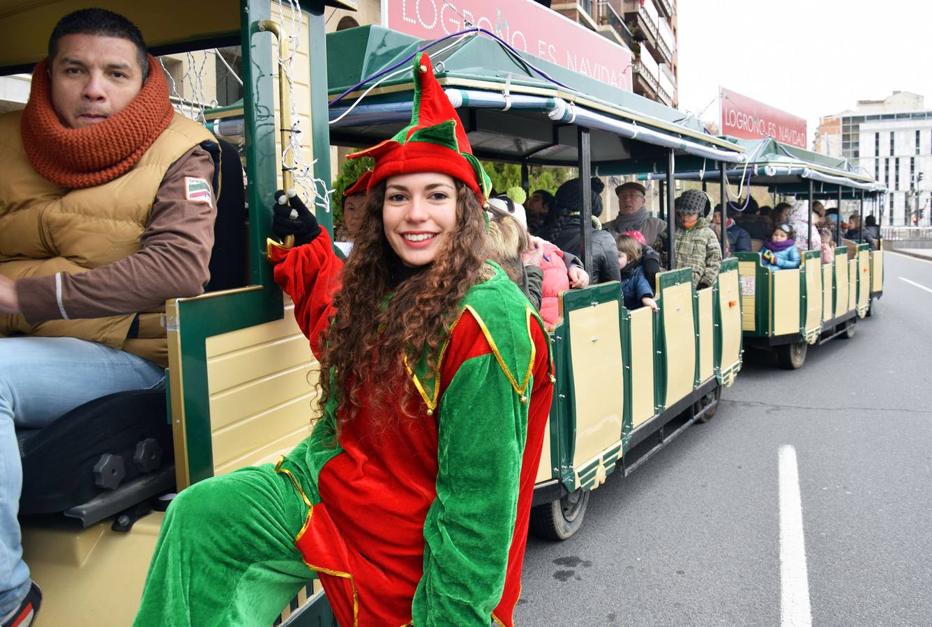 A todo tren por las calles de Logroño en Navidad