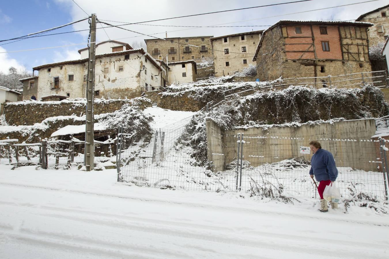 Nieve en la sierra riojana