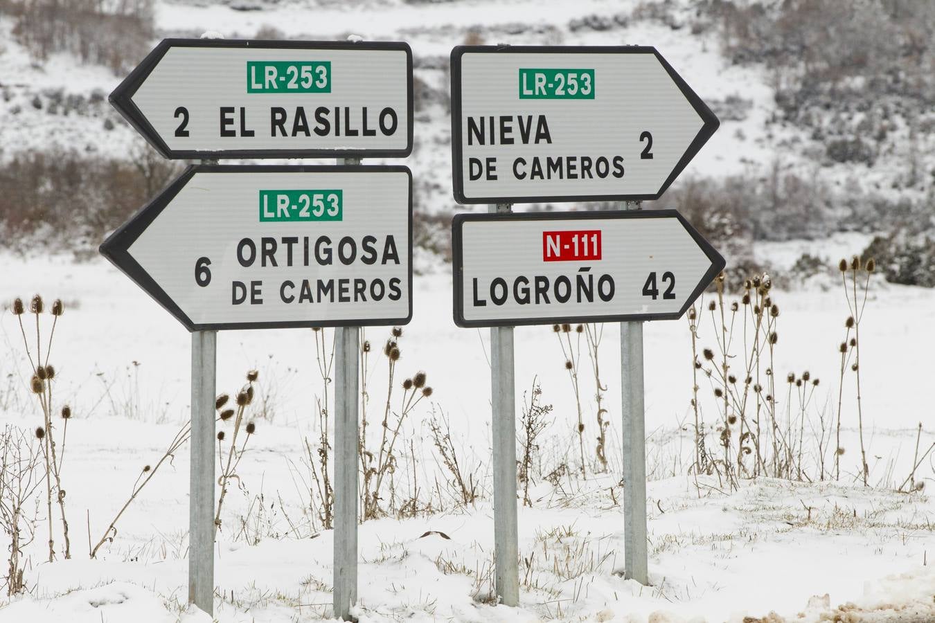 Nieve en la sierra riojana