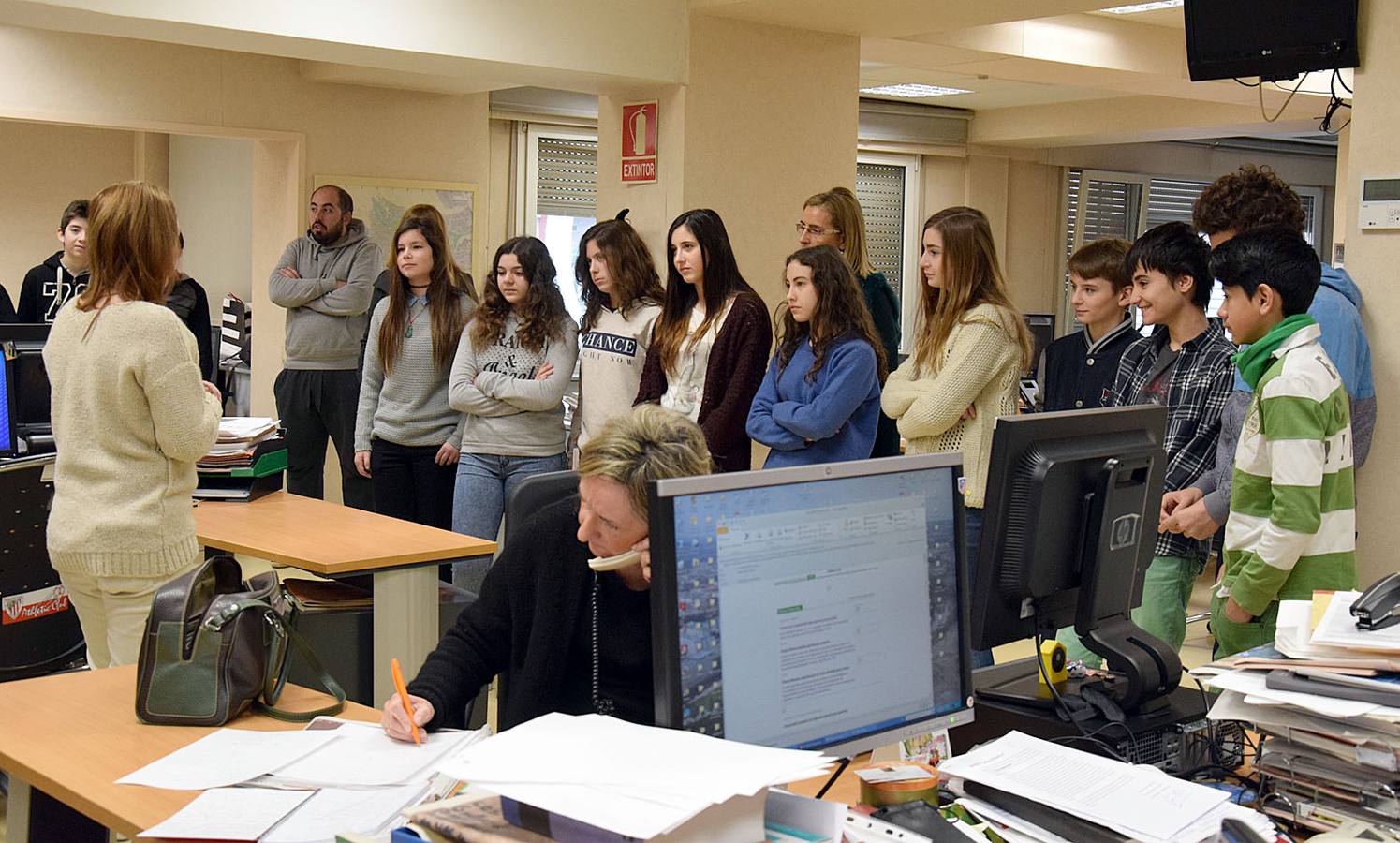 Los alumnos de 2º C de la ESO del Ies Sagasta visitan la multimedia de Diario LA RIOJA