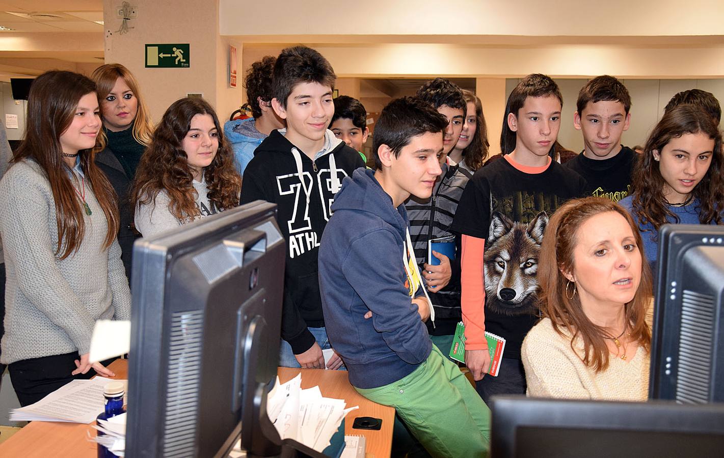 Los alumnos de 2º C de la ESO del Ies Sagasta visitan la multimedia de Diario LA RIOJA