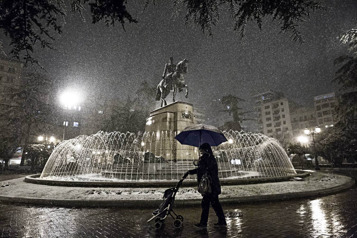 Logroño en blanco