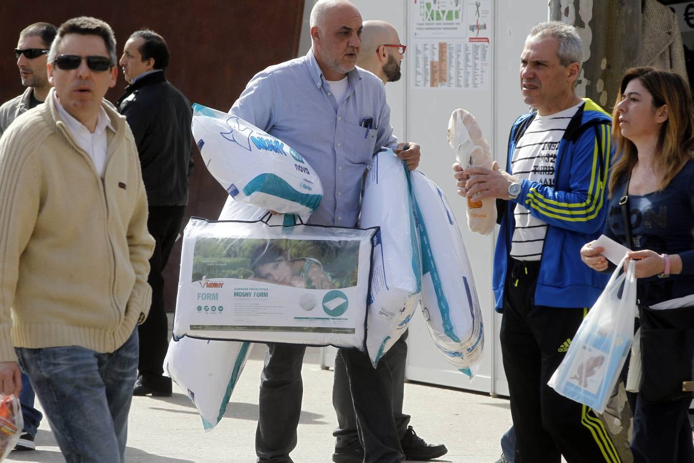 De compras en el mismo centro