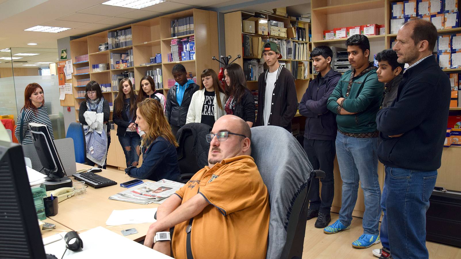 Visita de los alumnos de Escolapios