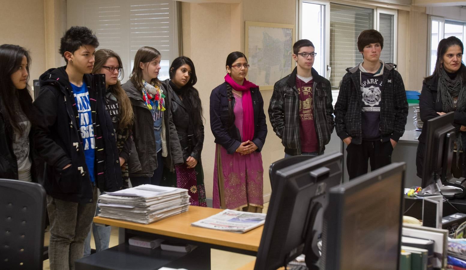 Visita de los alumnos de Jesuitas