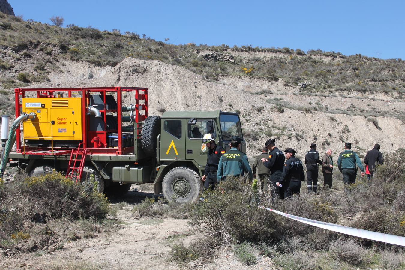 Vaciado preventivo de la balsa de Préjano por peligro de deslizamientos y desprendimientos