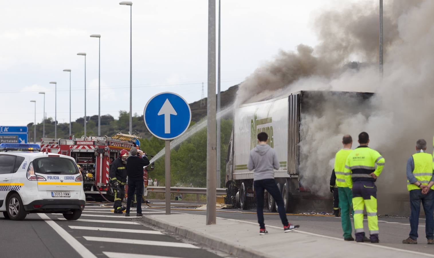 Aparatoso incendio