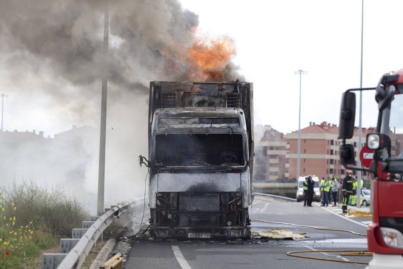 Aparatoso incendio