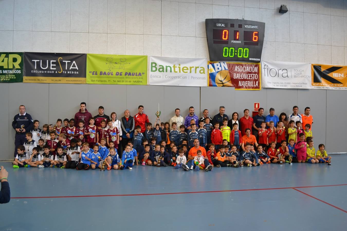 Torneo de fútbol sala prebenjamin en Nájera