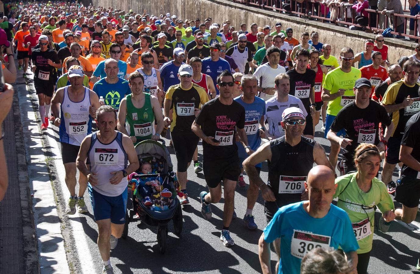 Media Maratón de La Rioja: La salida y la carrera por las calles logroñesas