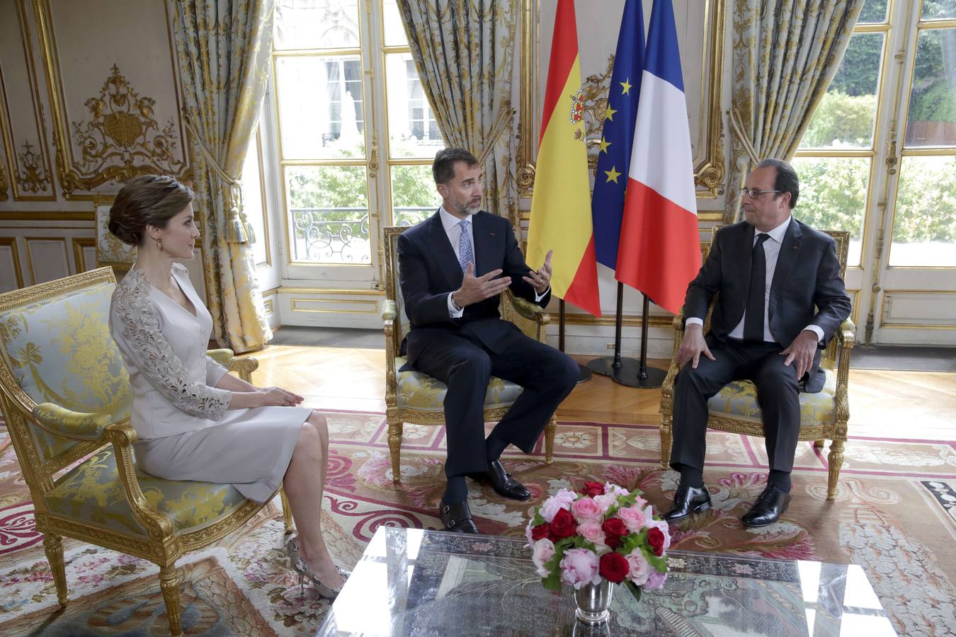 Un momento de la reunión en el Palacio del Elíseo.