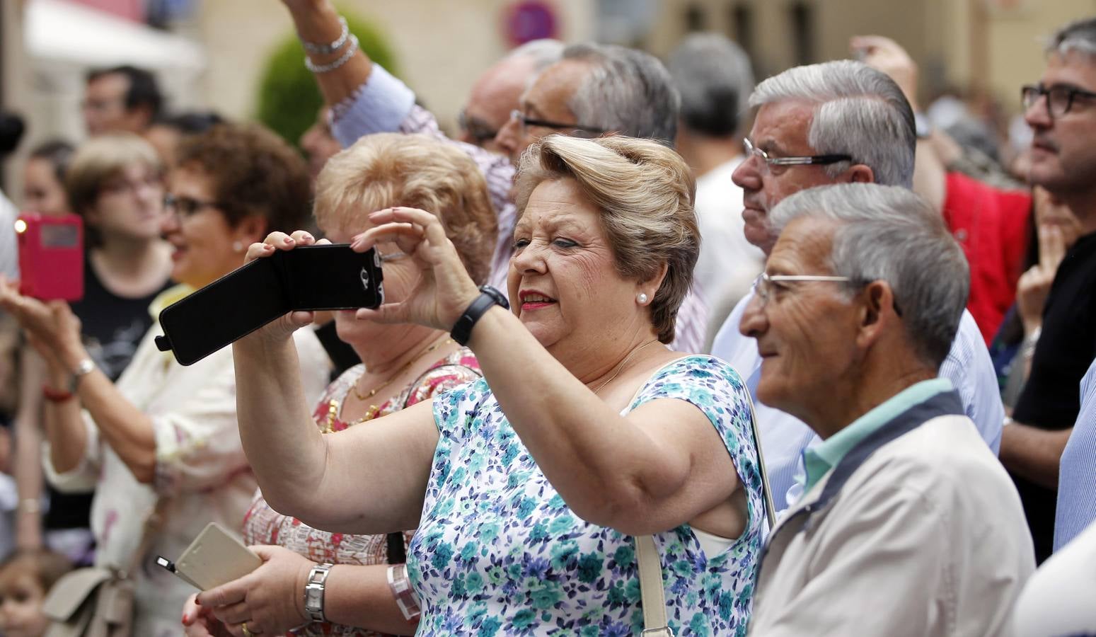 Representación del asedio en la tarde del martes