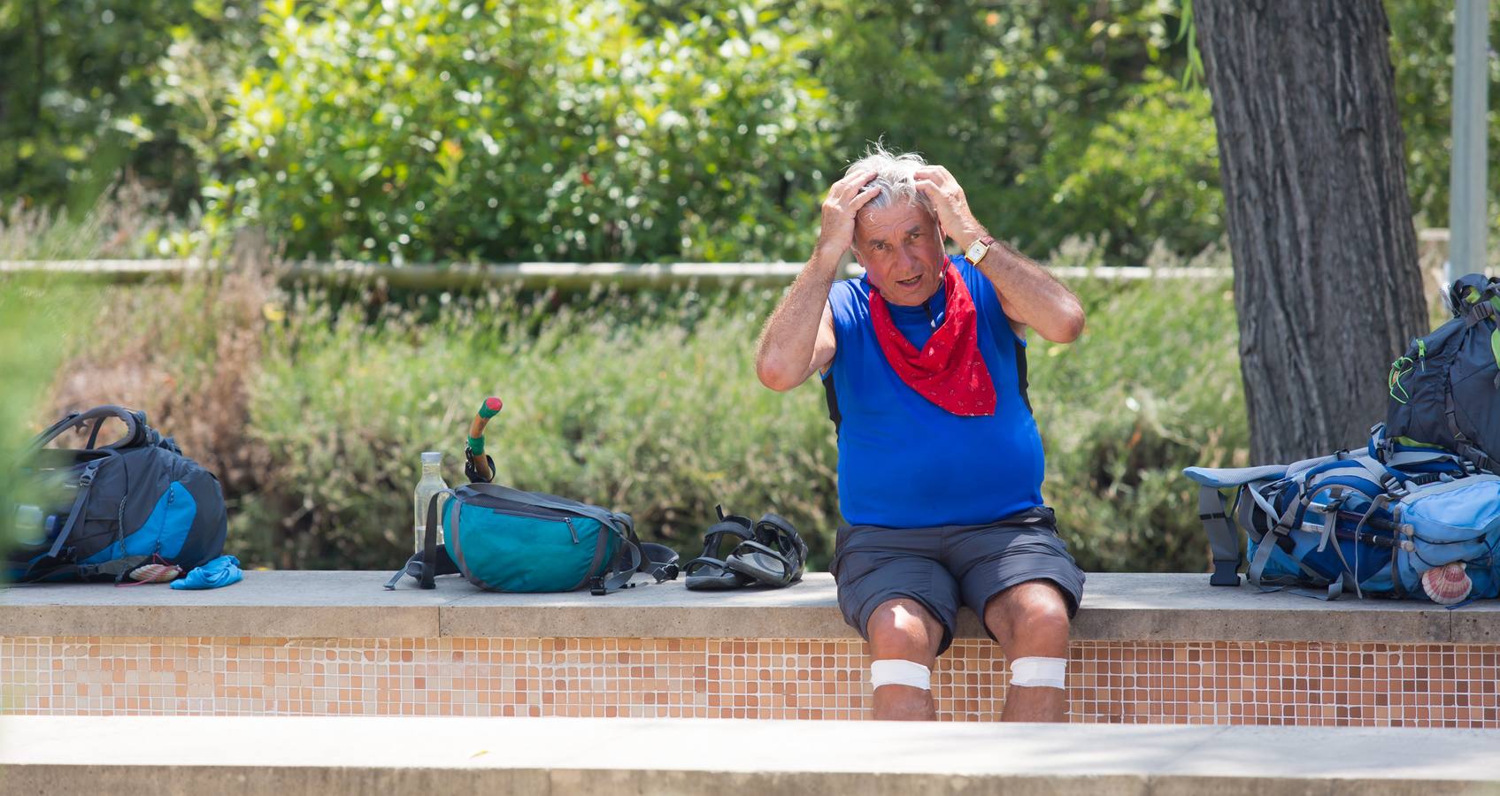 El calor hace mella en el Camino