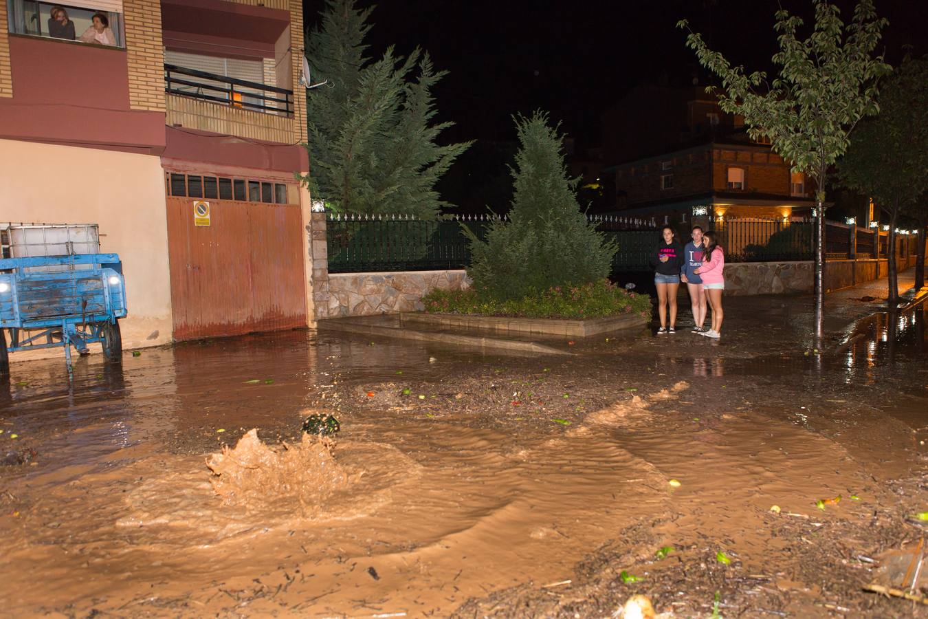 Primeras horas tras la tromba de agua de San Asensio