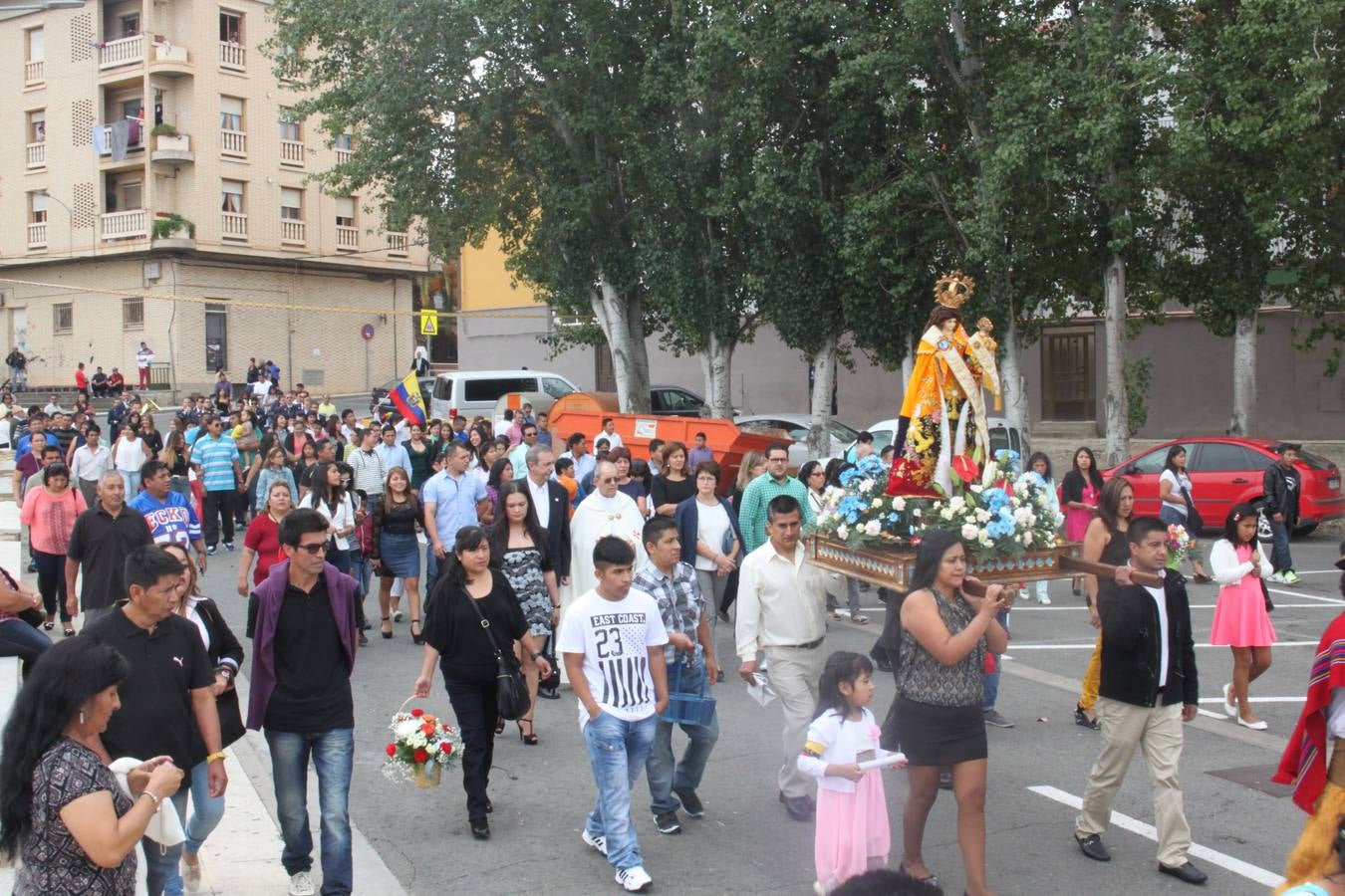 La comunidad ecuatoriana celebra la Virgen del Cisne en Alfaro