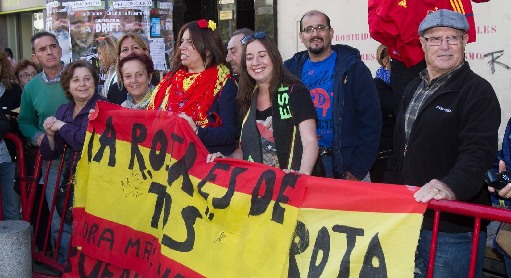 La selección española de fútbol llega a Logroño