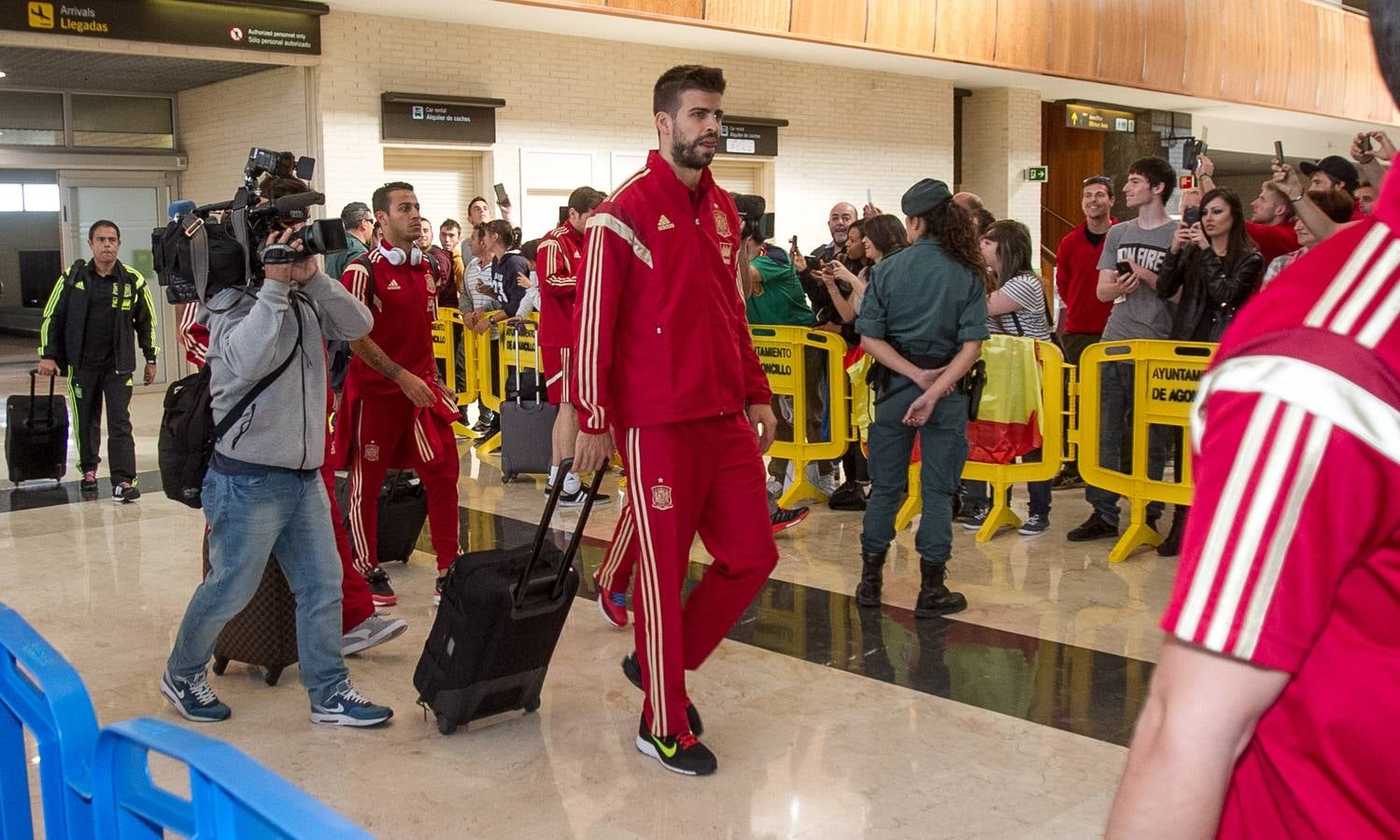 La selección española de fútbol llega a Logroño