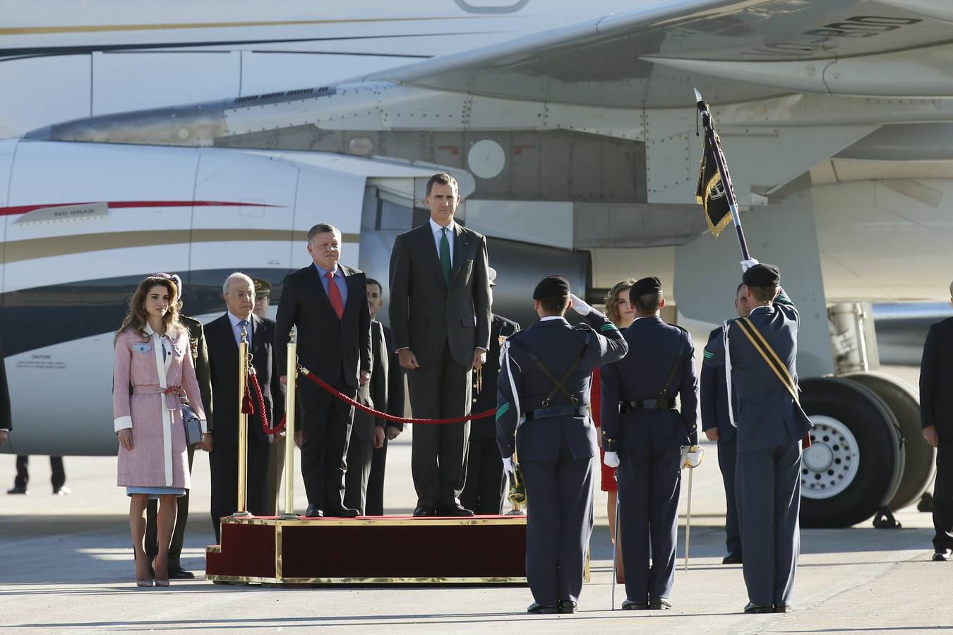 Los Reyes reciben a Abdalá y Rania de Jordania