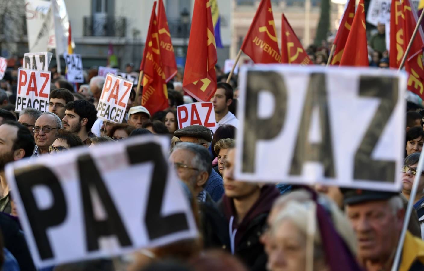 Manifestación contra el terrorismo y la guerra