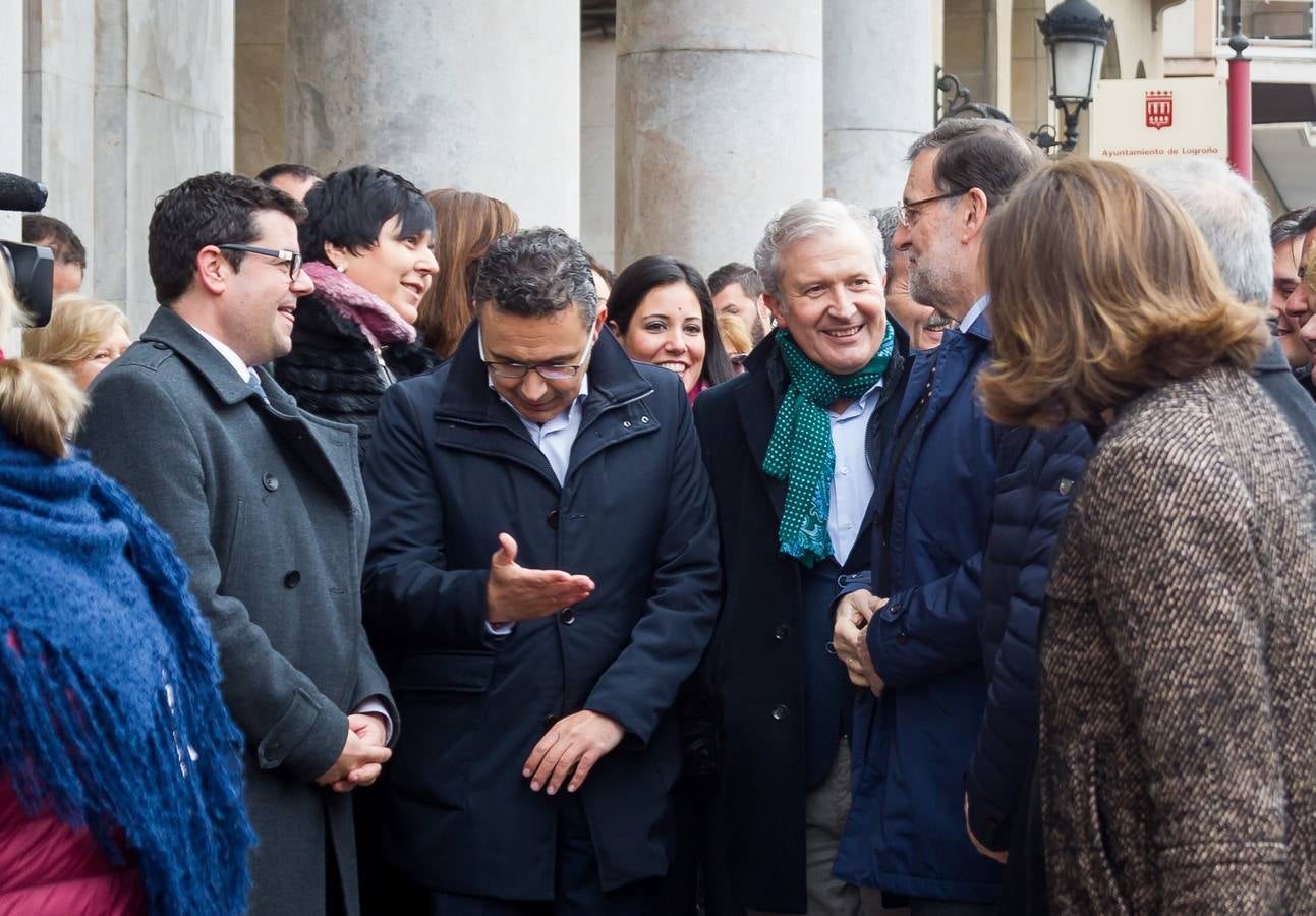 Paseo de Rajoy por Logroño