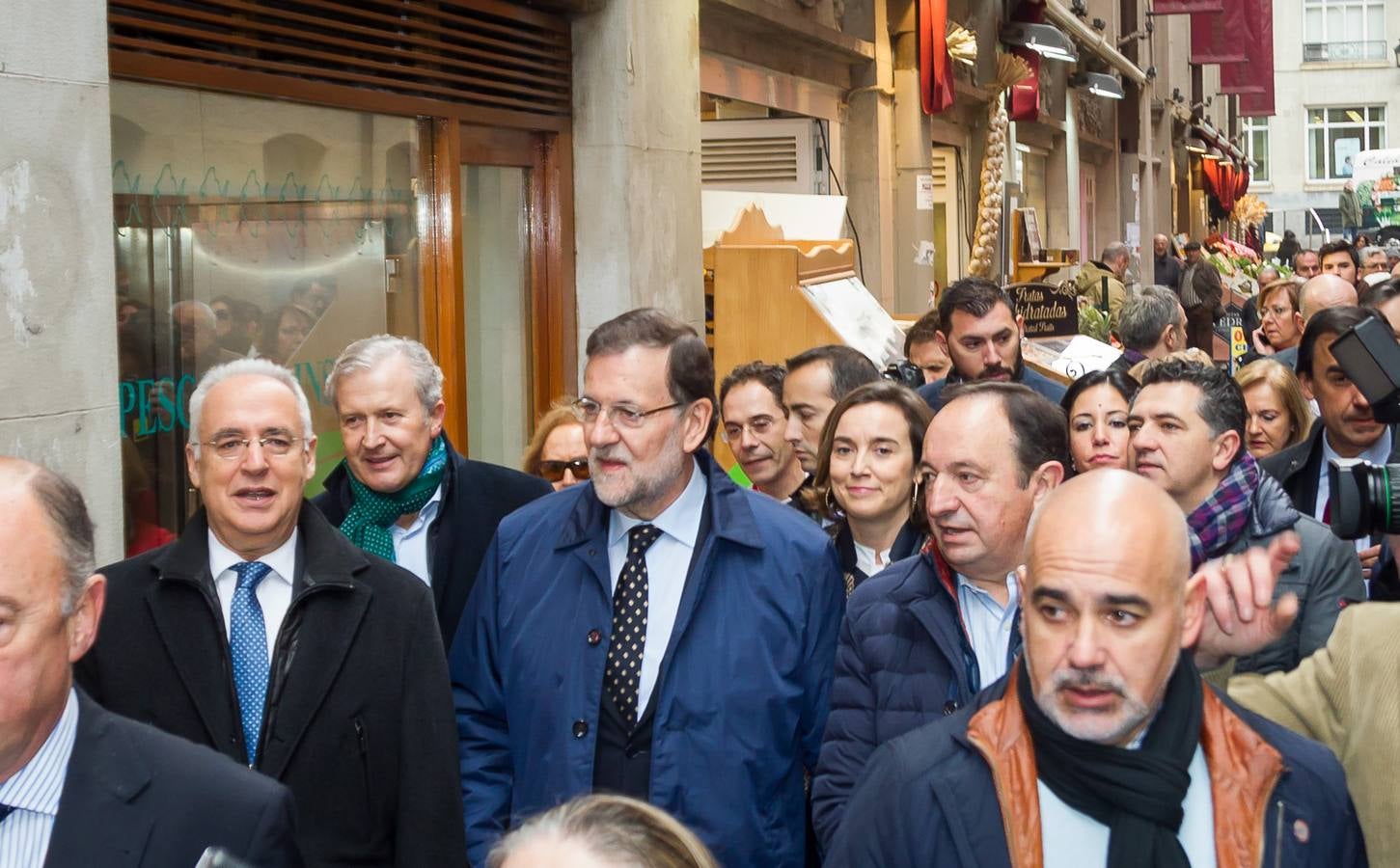 Paseo de Rajoy por Logroño