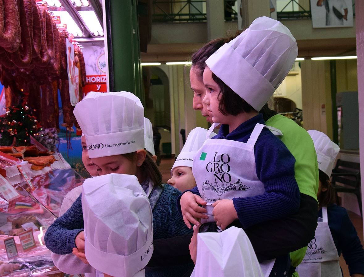 La Plaza de Abastos de Logroño acage el taller de cocina de para niños dentro del programa de AlimentArte