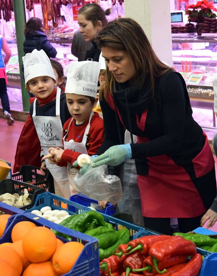 La Plaza de Abastos de Logroño acage el taller de cocina de para niños dentro del programa de AlimentArte