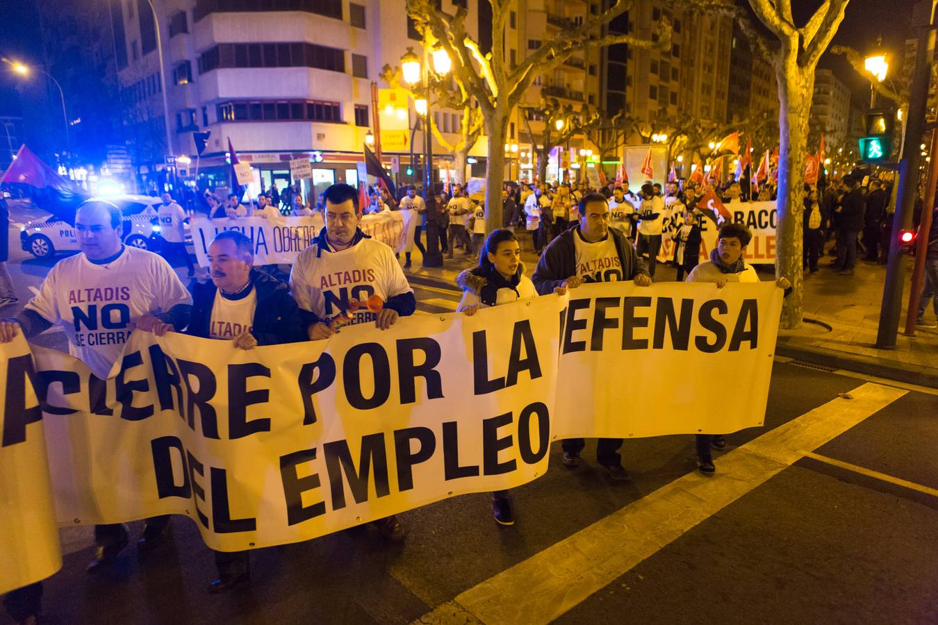 Los trabajadores de Altadis reciben el apoyo de 4.000 personas en su manifestación en Logroño