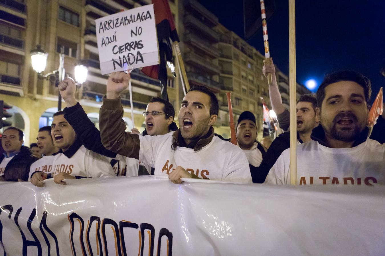 Los trabajadores de Altadis reciben el apoyo de 4.000 personas en su manifestación en Logroño