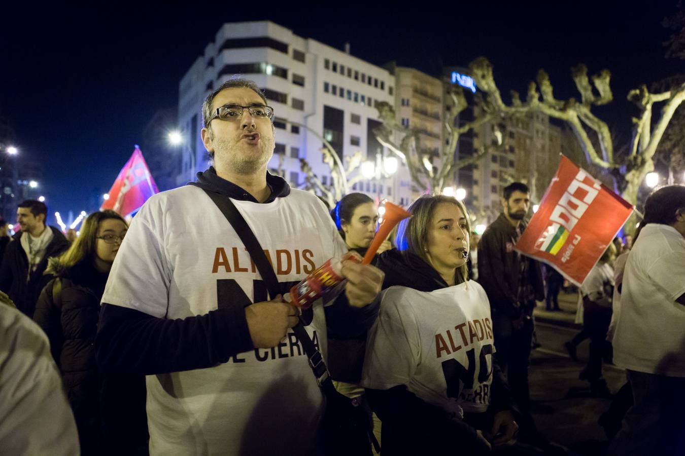 Los trabajadores de Altadis reciben el apoyo de 4.000 personas en su manifestación en Logroño