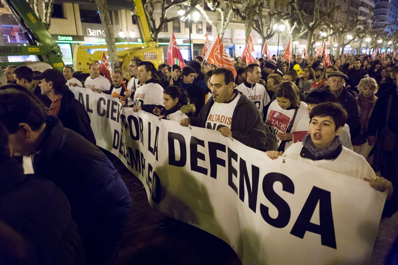 Los trabajadores de Altadis reciben el apoyo de 4.000 personas en su manifestación en Logroño