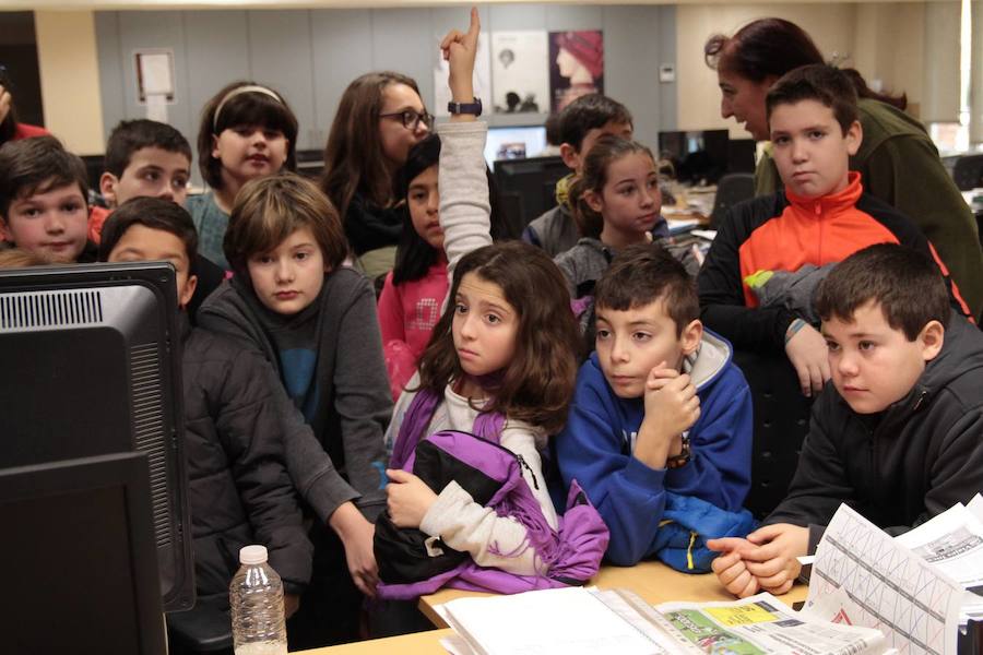 Los alumnos de 5º de Primaria del Colegio Milenario de la Lengua visitan la multimedia de Diario LA RIOJA